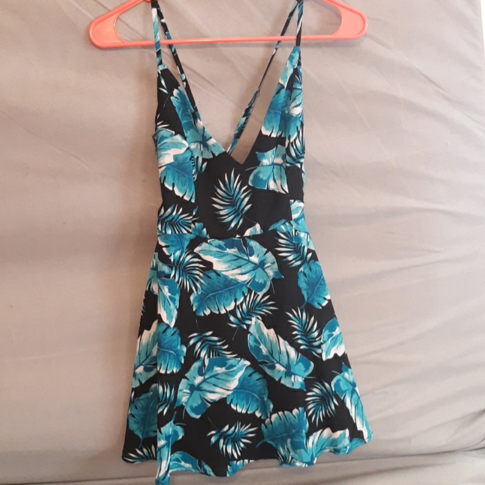 Tropical print dress